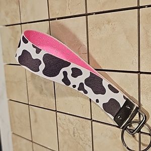 Faux Leather Keychain Wristlet